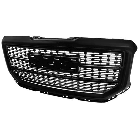 SPEC-D TUNING 16-18 GMC Sierra Glossy Black Grille HG-GMC1615JM-GL